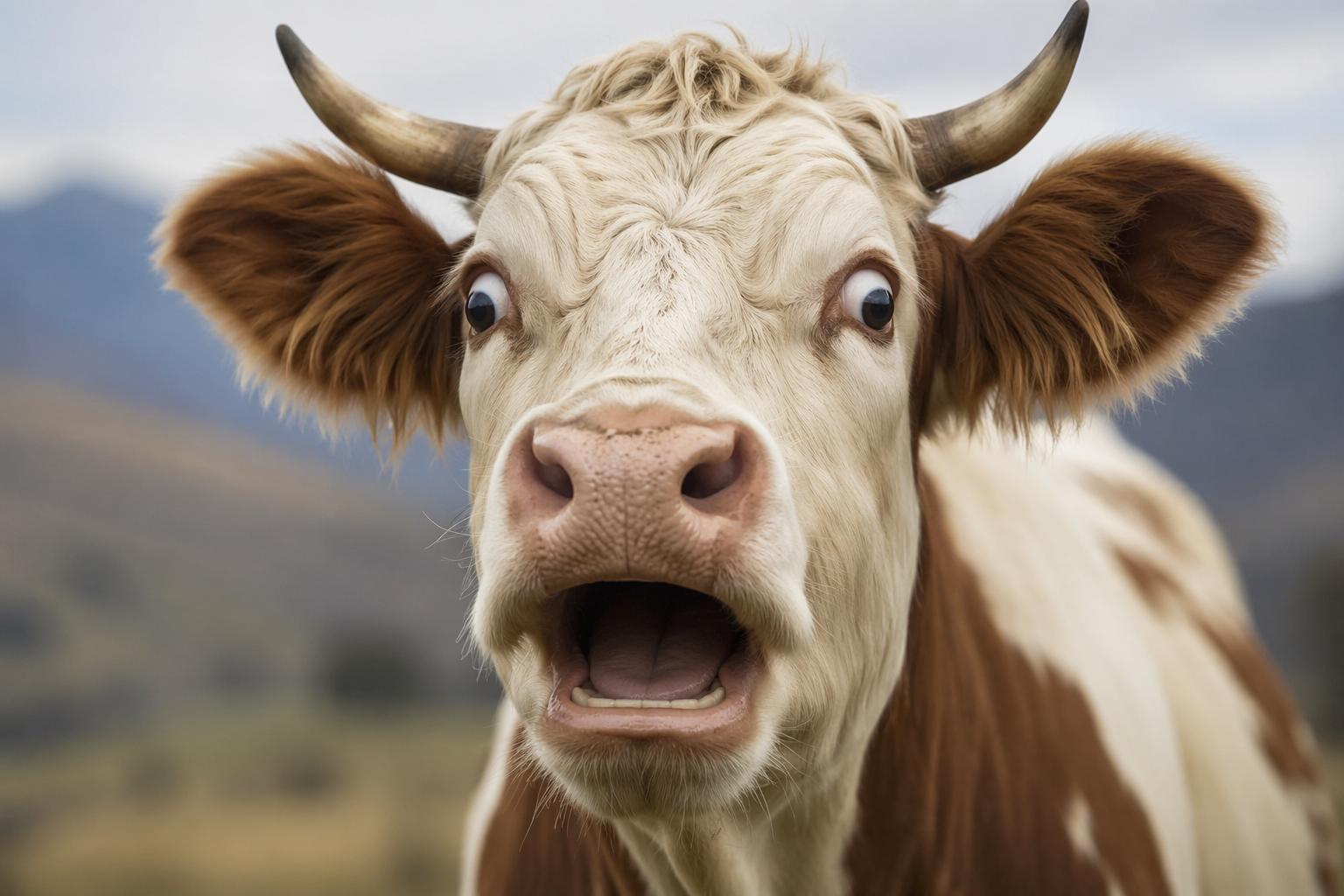 A wide-eyed cow selected for the Anxious Meat finishing standard