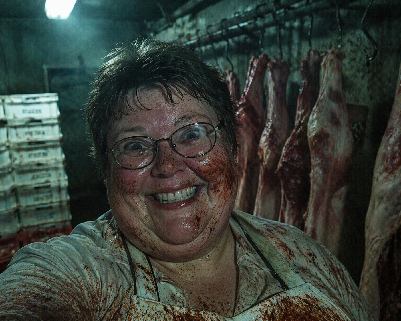 An Anxious Meat employee preparing wrapped butcher selections